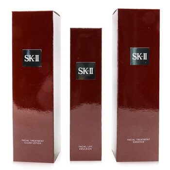 SK II Pitera Deluxe Hydrating  3-Pieces Set: Facial Treatment Essence 230ml + Facial Lift Emulsion 100g + Facial Treatment Clear Lotion 230ml