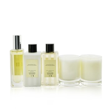 Jo Malone House Of Jo Malone Coffret: Lime Basil & Mandarin Cologne Spray + Peony & Blush Suede Body & Hand Wash + Blackberry Bay Body & Hand Lotion + English Pear & Freesia Scented Candle + Pomegranate Noir Sc