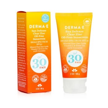 Derma E Sun Defense Clear Zinc Oil Free Sunscreen SPF 30 - Face