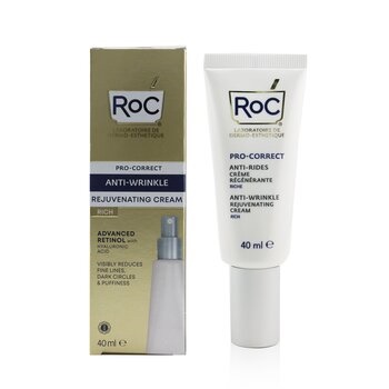 ROC Pro-Correct Anti-Wrinkle Rejuvenating Rich Cream - Advanced Retinol With Hyaluronic Acid (Exp. Date 09/2022)